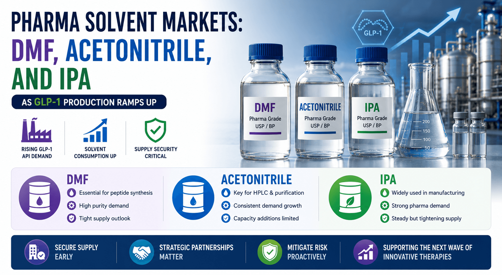 Pasar Pelarut Farmasi: DMF, Acetonitrile, dan IPA saat Produksi GLP-1 Meningkat