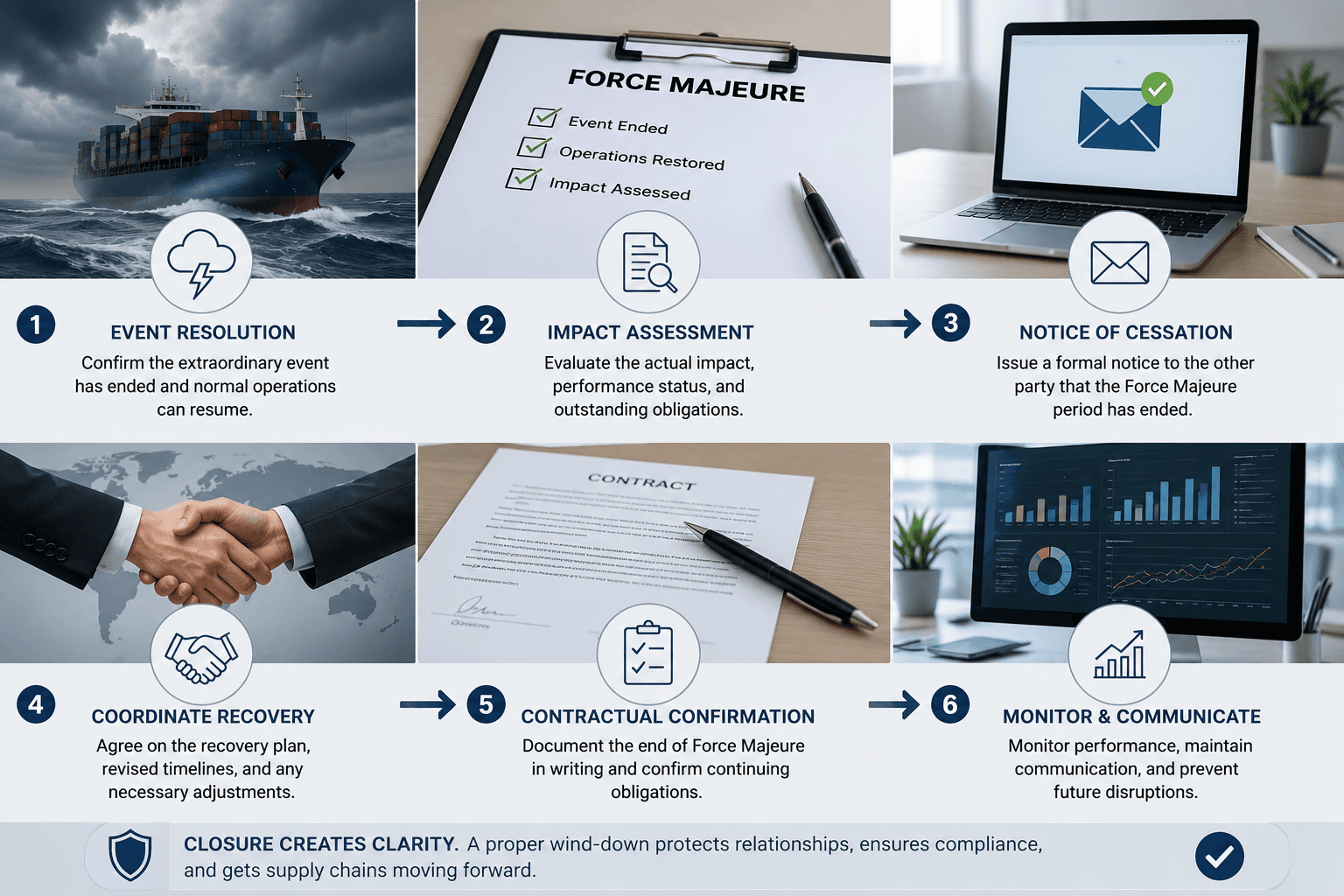Force Majeure Wind-Down: How to Formally Close a Force Majeure Period