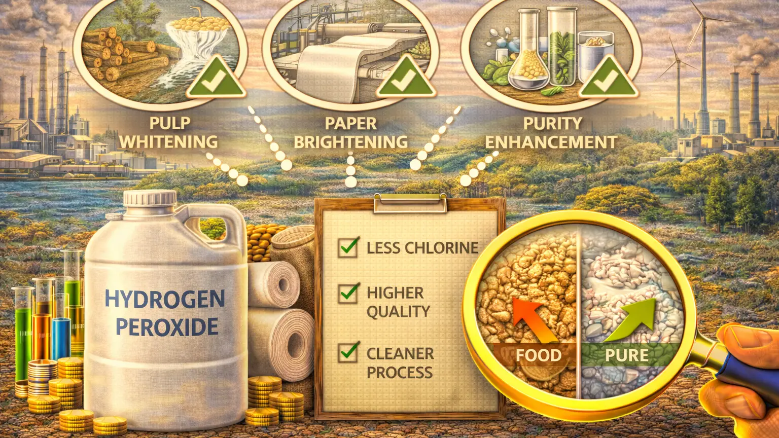 How H2O2 Plays a Critical Role in Pulp and Paper Bleaching