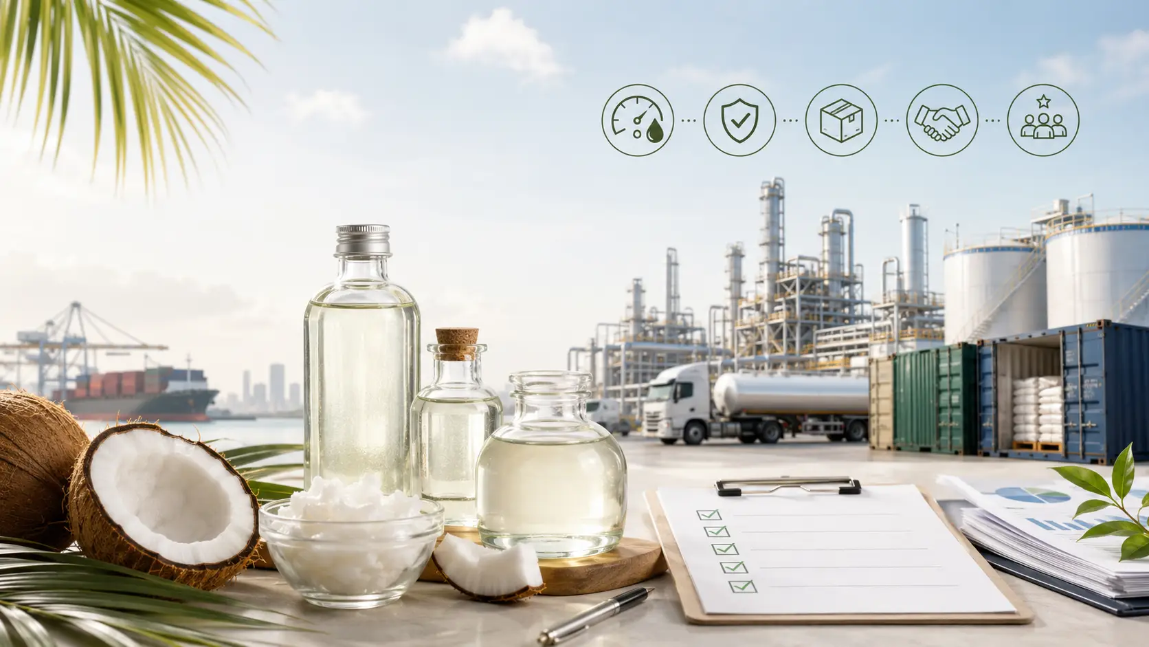 Coconut Oil for Palm Derivative Buyers: Handling and Supplier Criteria