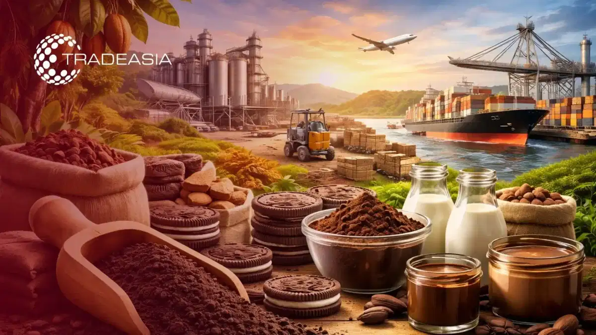 Sumber Bubuk Kakao Hitam Alkalisasi untuk Produsen Makanan Asia